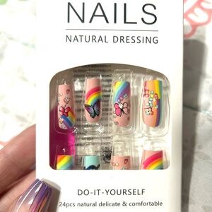 Rainbow and Butterfly Nail Art Set